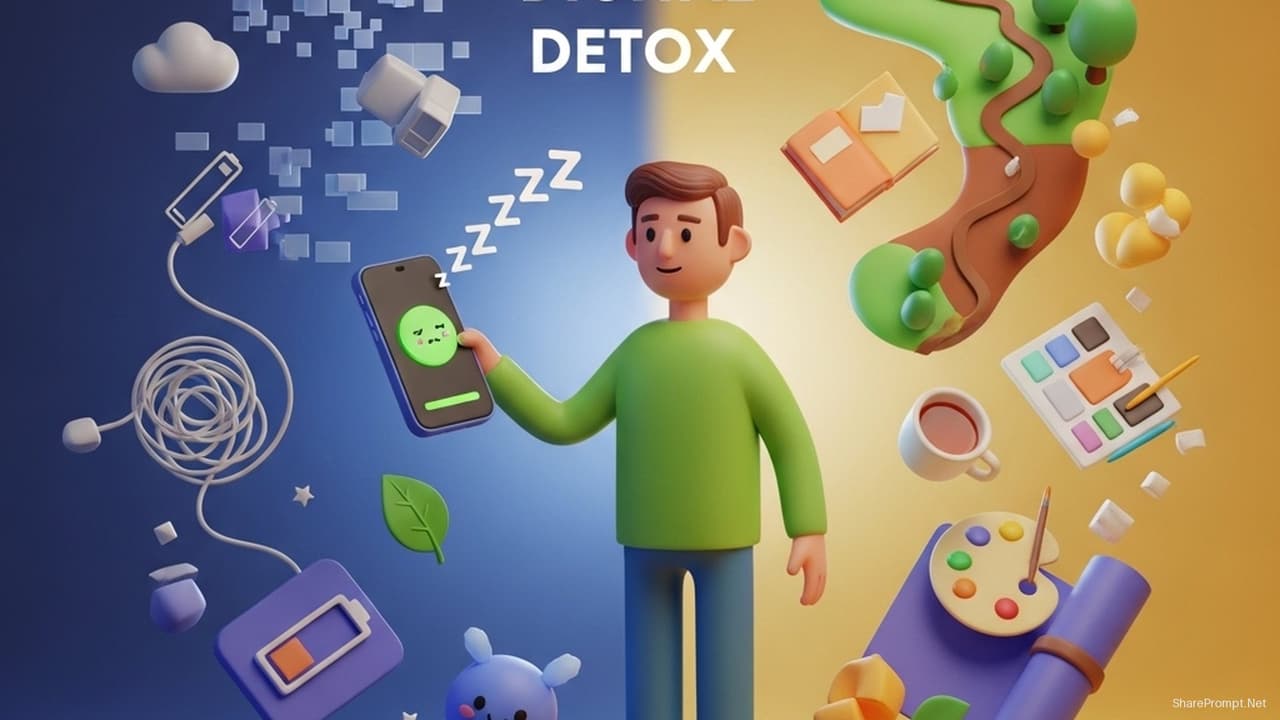 Prompt: Prompt thiết kế kế hoạch Digital Detox (cai nghiện thiết bị điện tử) cá nhân hóa