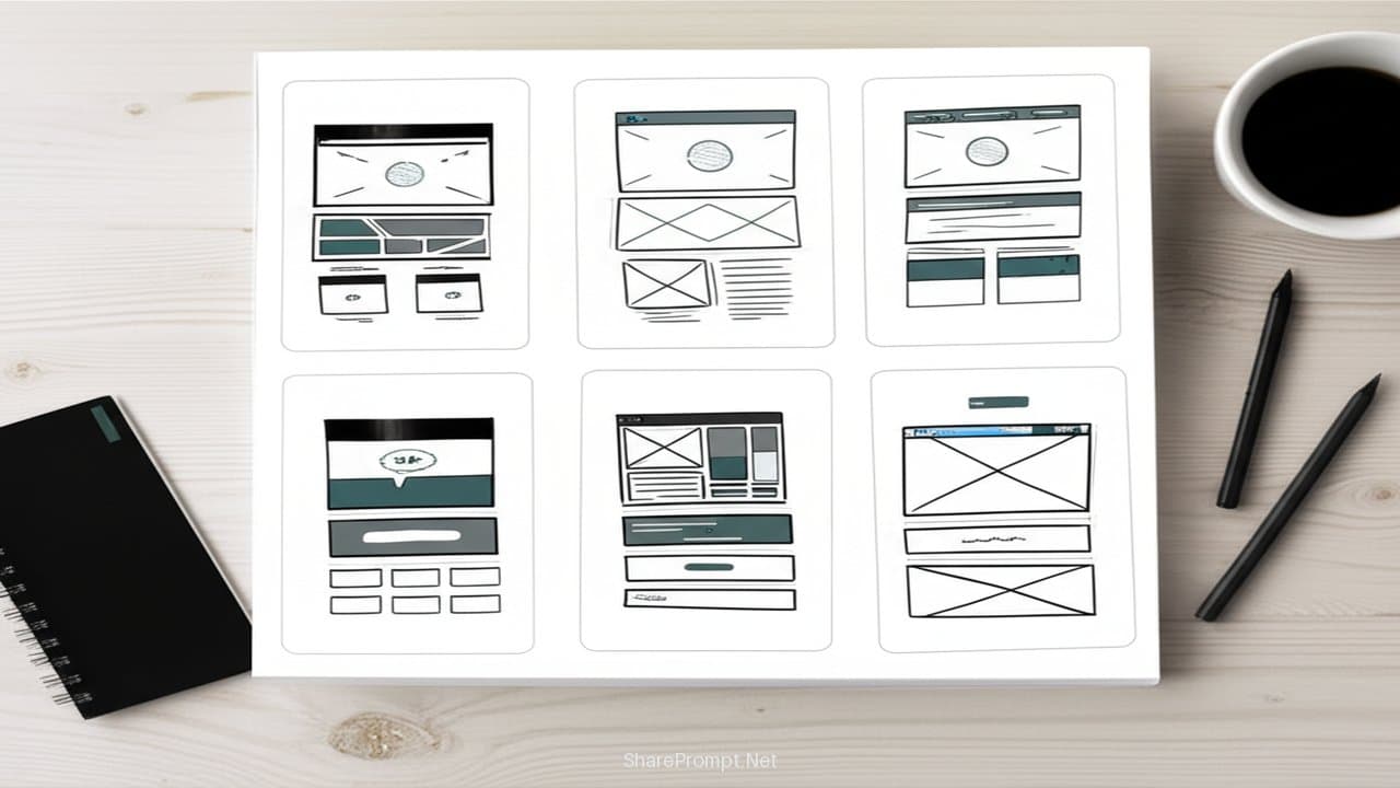 Prompt: Prompt thiết kế wireframe UI/UX nâng tầm trải nghiệm người dùng